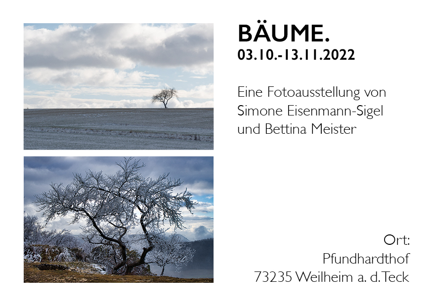 Fotoausstellung Bäume. Simone Eisenmann-Sigel & Bettina Meister
